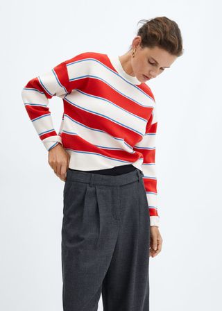 Mango + Wide-Striped Sweater