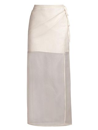 Tory Burch + Layered Wrap Maxi-Skirt