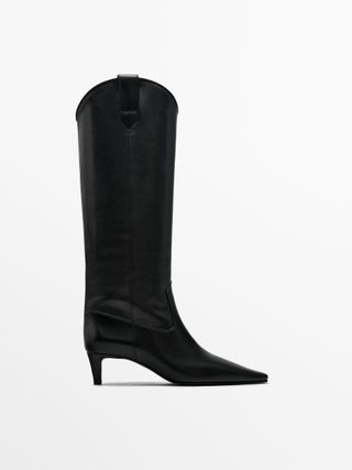 Massimo Dutti + Leather Cowboy Boots