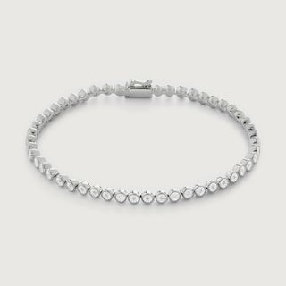 Monica Vinader + Sterling Silver Diamond Essential Tennis Bracelet