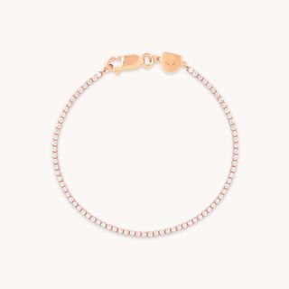 Astrid & Miyu + Tennis Chain Bracelet in Rose Gold
