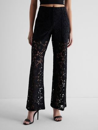 Express + High Waisted Lace Trouser Pant