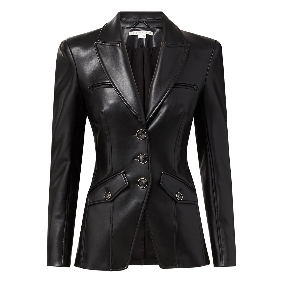 Veronica Beard + Anoki Vegan Leather Dickey Jacket