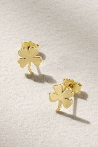 Jennifer Meyer + Mini Clover 18-Karat Gold Earrings