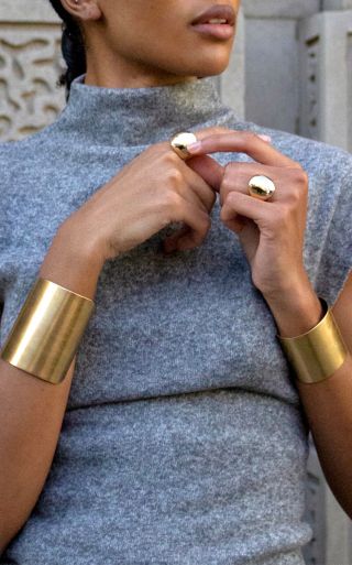 V.Bellan + Large Sleeve 18k Gold-Plated Cuff
