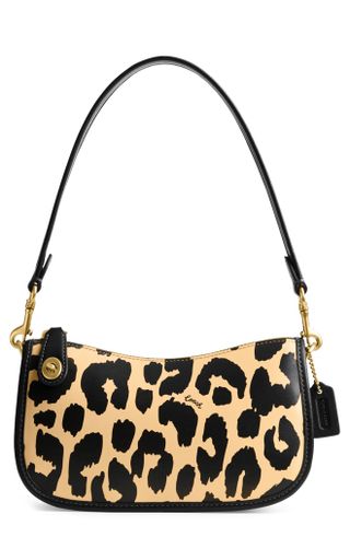 Coach + Swinger Leopard Print Leather Shoulder Bag