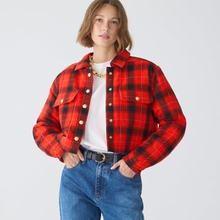 J.Crew + Cropped Puffer Check