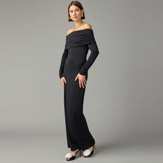 J.Crew Collection + Off-the Shoulder Dress in Matte Jersey