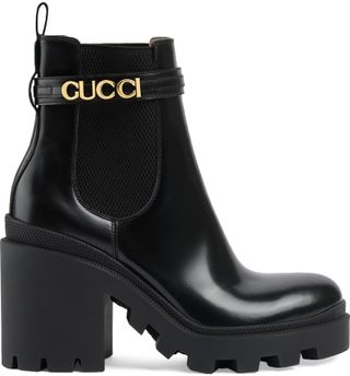 Gucci + Trip Logo Strap Chelsea Boot