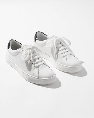 Chico's + White Leather Sneakers
