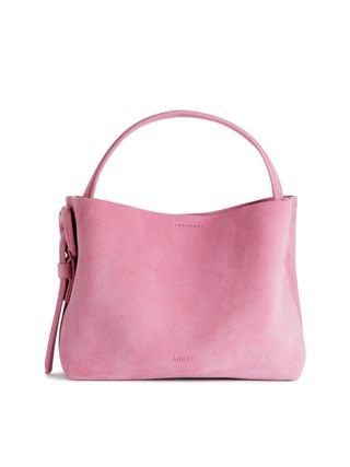 Arket + Suede Crossbody Bag in Pink