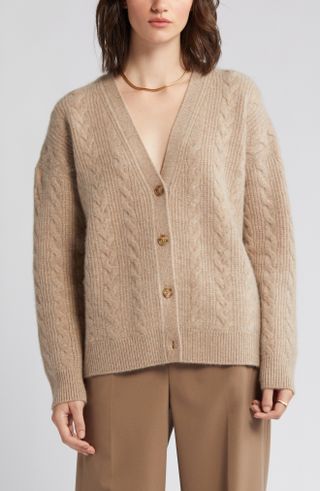 Nordstrom Signature + Cashmere Cable Cardigan