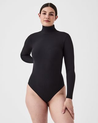 SPANX + Suit Yourself Ribbed Long Sleeve Turtleneck Bodysuit