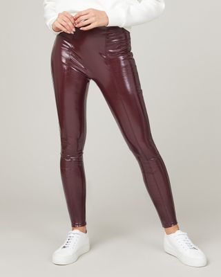 SPANX + Faux Patent Leather Leggings