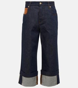 Loewe + High-Rise Cropped Jeans