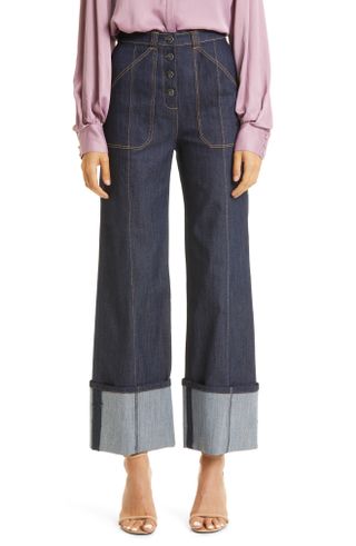 Cinq À Sept + Benji Topstitch Cuff Jeans