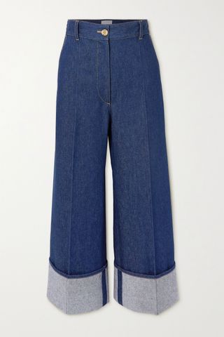 Patou + High-Rise Wide-Leg Organic Jeans