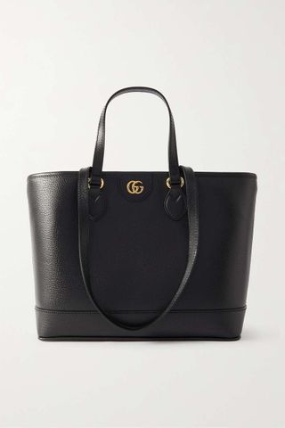 Gucci + Ophidia Embellished Textured-Leather Shoulder Bag