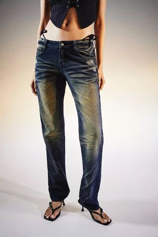 Jaded London + Low-Rise Bootcut Jeans