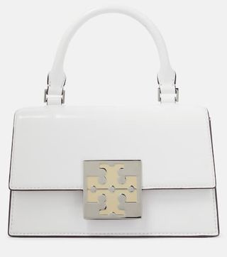 Tory Burch + Double T Leather Tote Bag