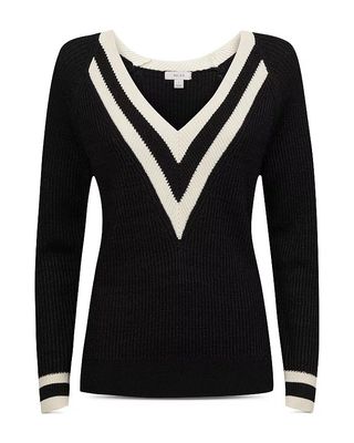 Reiss + Matilda Colorblock V Neck Sweater