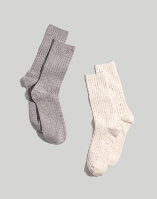 Madewell + Two-Pack Confetti Trouser Socks