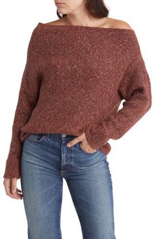 Treasure & Bond + One-Shoulder Rib Sweater