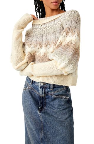 Free People + Home for the Holidays Juliet Sleeve Sweater