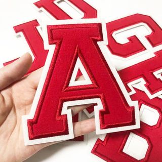 Etsy + Large Red Letters Alphabet Embroidered Iron On Patches