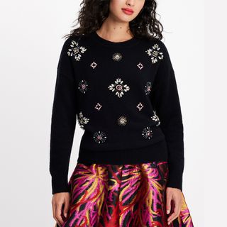 Kate Spade New York + Rhinestone Embellished Sweater