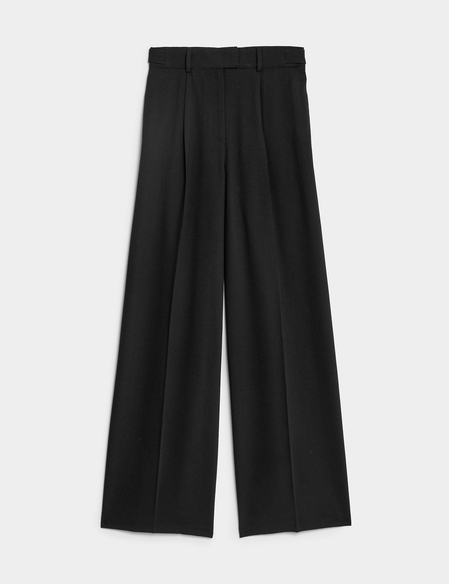 Marks & Spencer + Pleat Front Relaxed Wide Leg Trousers