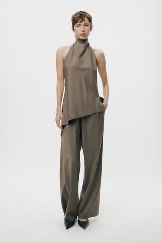 Zara + Minimalist Wool Halter Top