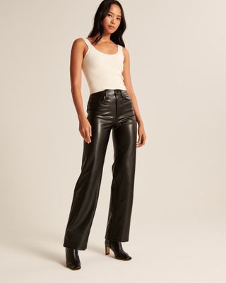Abercrombie & Fitch + Vegan Leather 90s Relaxed Pant