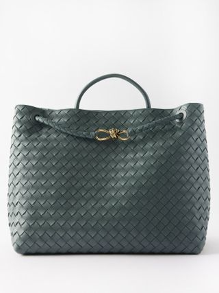 Bottega Veneta + Andiamo Large Intrecciato-Leather Handbag