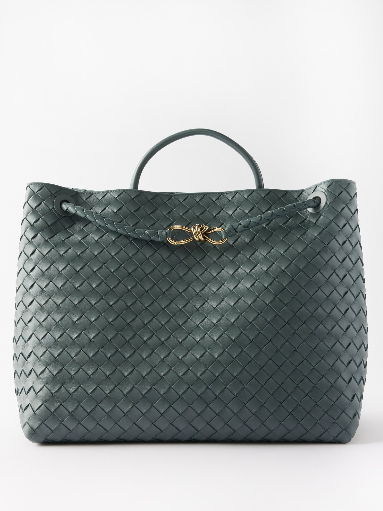 Bottega Veneta + Andiamo Large Intrecciato-Leather Handbag