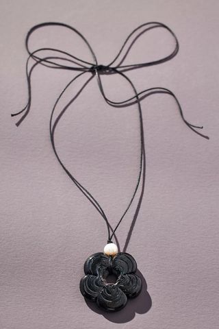 Frasier Sterling + Floral Pendant Necklace