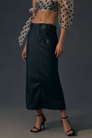 Maeve + The Colette Faux Leather Maxi Skirt