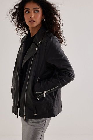 Selected Femme + Madison Leather Jacket