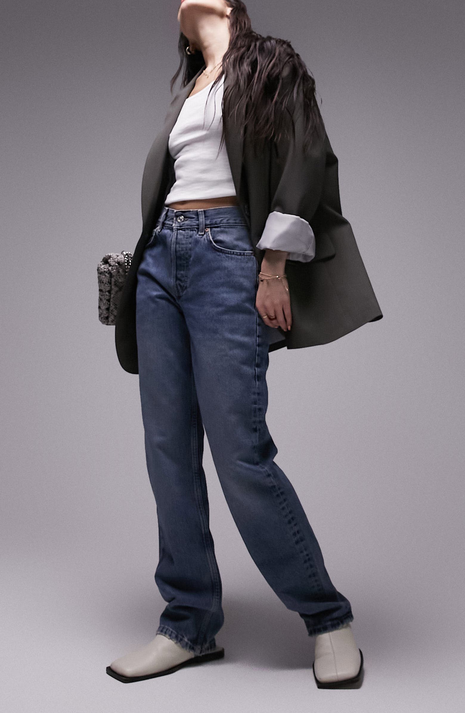 Topshop + Recycled Cotton Dad Jeans