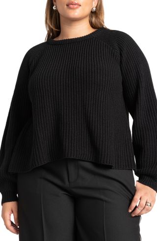 Eloquii + Twist Back Ribbed Sweater