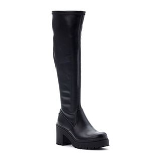 Madden NYC + Lug Sole Stretch Gore Knee-High Boots