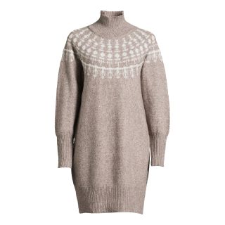 Free Assembly + Fair Isle Turtleneck Sweater Mini Dress