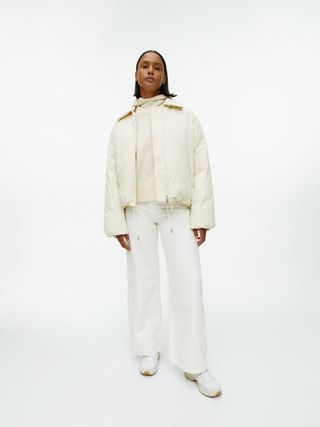 Arket + Padded Down Jacket in Off-White
