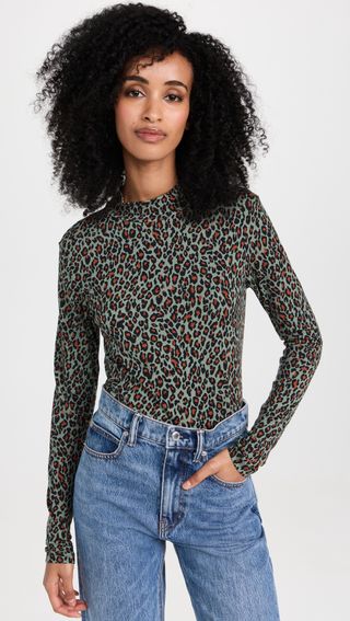 Scotch & Soda + All Over Printed Mock Neck Top