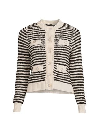 RENEE C. + Striped Sweater-Jacket