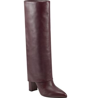 Marc Fisher Ltd + Leina Foldover Shaft Pointed Toe Knee High Boots