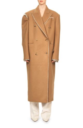 Interior + The Riley Raw Edge Deconstructed Long Wool Coat