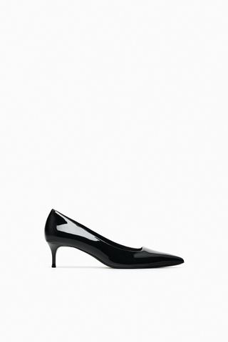 Zara + Faux Patent Leather Heeled Shoes
