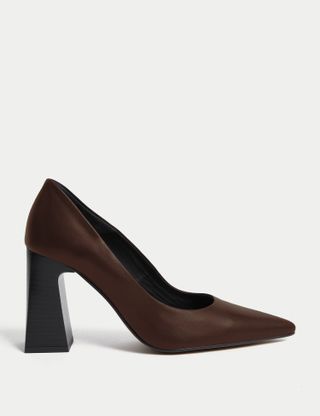 Marks & Spencer + Leather Statement Pointed Toe Court Shoes