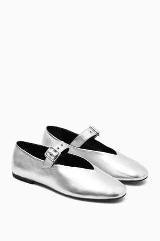 COS + Silver Leather Mary Janes
